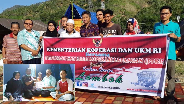 Korban Gempa Lombok, Menkop UKM Beri Bantuan bagi Penyuluh Koperasi